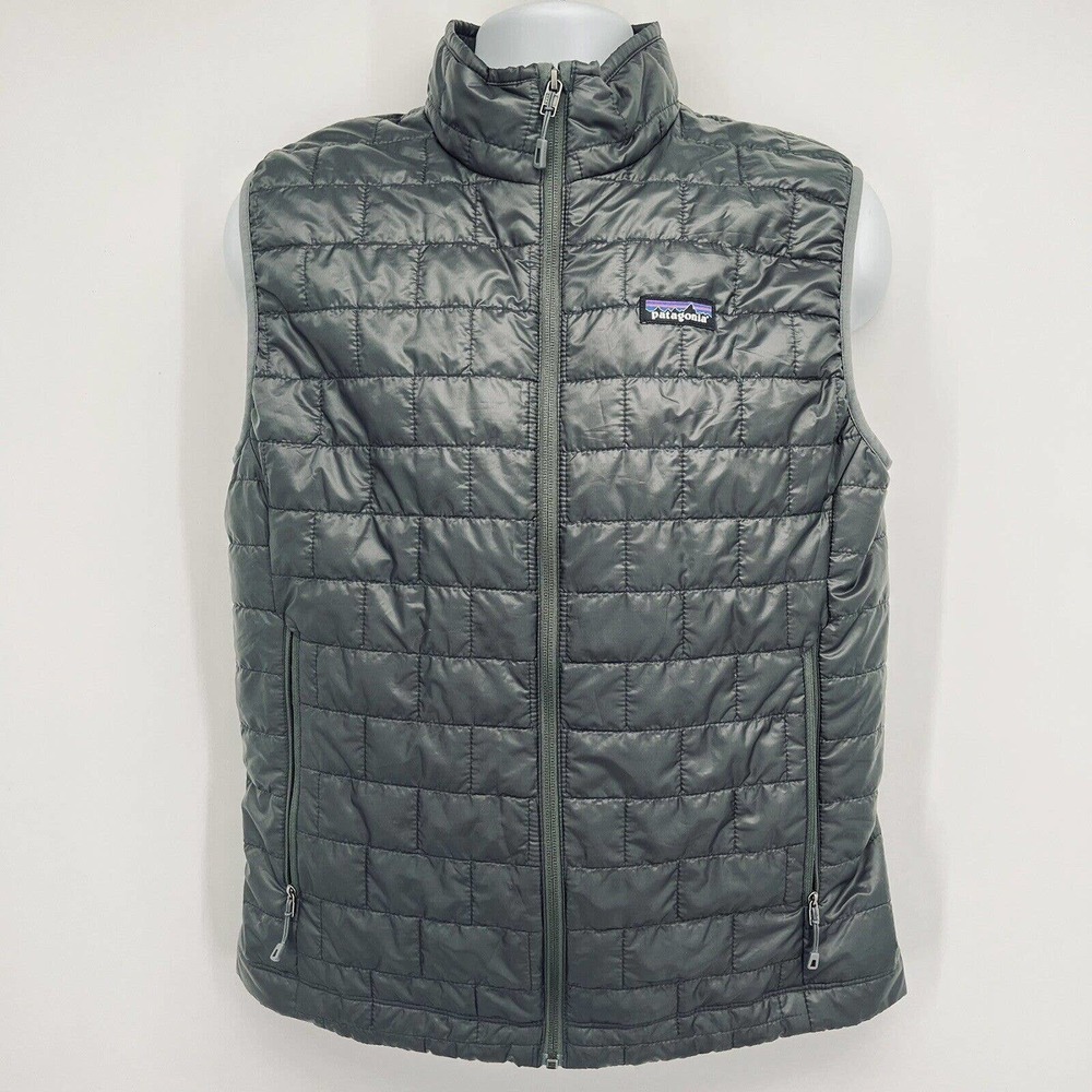 Patagonia Men's Dark Grey Quilted Vest Size Medium - Picture 1 of 12